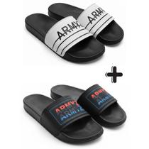 Kit 2 Pares de Chinelo Slide Básico Masculino Feminino Leve, Resistente e Perfeito para Rotina e Lazer