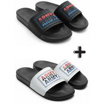 Kit 2 Pares de Chinelo Slide Conforto Total Unissex Material Flexível, Secagem Rápida e Solado Seguro