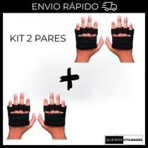 Kit: 2 Pares de Luvas Caleira De Academia Para Musculação Treino exercício funcional Fitness Bike - Dedeira Kit: 2 Pares de Luvas Caleira De Academia Para Musculação Treino exercício funcional Fitness Bike - Dedeira