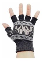 Kit 2 Pares De Luvas Preta Lã Sem Dedo Unissex Tamanho Único Cinza Kit 2 Pares De Luvas Preta Lã Sem Dedo Unissex Tamanho Único Cinza