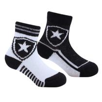 Kit 2 Pares de Meia Bebê Botafogo Branca e Preta Oficial