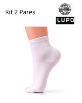 Kit 2 Pares de Meia Feminina Cano Curto LUPO 4576088 Kit 2 Pares de Meia Feminina Cano Curto LUPO 4576088