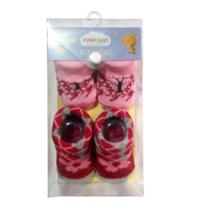 Kit 2 Pares de Meia para Bebê RN Menina Pimpolho
