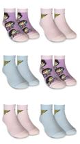 Kit 2 Pares de Meias 19/22 Infantil Cano Curto Mulher Maravilha Sortidos (004DCIC22737) Hoahi