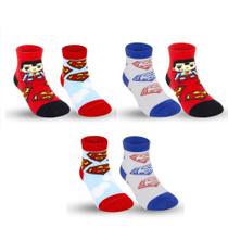 Kit 2 Pares de Meias 28/33 Juvenil Cano Curto Super Homem Sortidos (004DCJC23260) Hoahi Kit 2 Pares de Meias 28/33 Juvenil Cano Curto Super Homem Sortidos (004DCJC23260) Hoahi