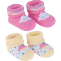 Kit 2 Pares De Meias Bebê Rn Pimpolho Meninas 8749 Kit 2 Pares De Meias Bebê Rn Pimpolho Meninas 8749