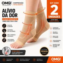 Kit 2 Pares de Meias Ortopédicas de Alta Compressão Tornozeleiras para Alivio de Dores e Inchaços Kit 2 Pares de Meias Ortopédicas de Alta Compressão Tornozeleiras para Alivio de Dores e Inchaços