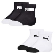 Kit 2 Pares de Meias Puma Bebê Cano Baixo - Branco 17-20