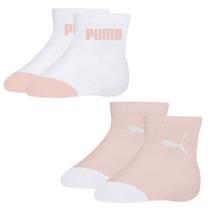 Kit 2 Pares de Meias Puma Bebê Cano Baixo - Rosa 17-20 Kit 2 Pares de Meias Puma Bebê Cano Baixo - Rosa 17-20
