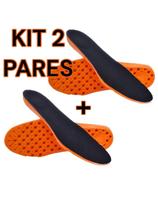 Kit 2 Pares de Palmilha Shock Zero de Gel Macia Confortável Masculina e Feminina Indicado Para Tênis