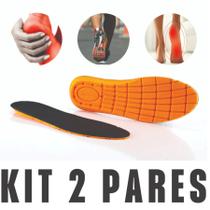 Kit 2 Pares de Palmilhas Ortopédica em Gel PU Ultra Conforto