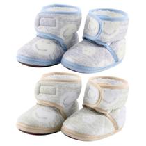 Kit 2 Pares de Pantufas Sapatinhos Infantil Bebe Forrada com tiras autocolantes - Gici Kids