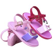 Kit 2 Pares De Sandalia Infantil Bebe Menina Papete Rasteira Chinelo Chinelinho Kit 2 Pares De Sandalia Infantil Bebe Menina Papete Rasteira Chinelo Chinelinho