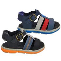 Kit 2 Pares de Sandália Infantil Masculina Escolar Menino Fivela Presente Dia das Crianças Confortável Macia Leve