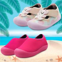 Kit 2 Pares de Sapameia Infantil Menina Mz Shoes AntiderrapantePraiaPiscina Ursinho/Pink