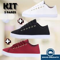 Kit 2 Pares de Tênis casual e liso solado oconfortavel e leve exclusivo para o dia a dia Kit 2 Pares de Tênis casual e liso solado oconfortavel e leve exclusivo para o dia a dia