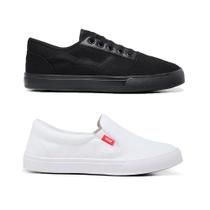 Kit 2 Pares De Tênis Casual Masculino + Palmilha Em Gel