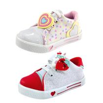 Kit 2 Pares de Tênis Infantil Menina Calce Fácil Tamanho 17 ao 27 Kit 2 Pares de Tênis Infantil Menina Calce Fácil Tamanho 17 ao 27