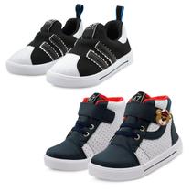 Kit 2 Pares De Tênis Infantil Menino Confortável Ursinho Marinho/Preto Gatatuya Kit 2 Pares De Tênis Infantil Menino Confortável Ursinho Marinho/Preto Gatatuya