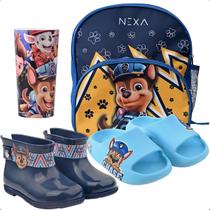 Kit 2 Pares Galocha Infantil + Slide Nuvem Com Bolsa E Copo - NEXA