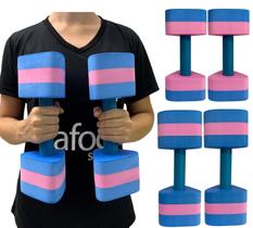 Kit 2 Pares Halteres Hidroginástica Em EVA P 1-2kg M 2-3kg Azul/Rosa Dafoca Sports Kit 2 Pares Halteres Hidroginástica Em EVA P 1-2kg M 2-3kg Azul/Rosa Dafoca Sports