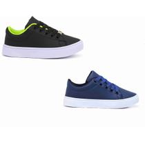 Kit 2 Pares Juvenis de Tênis Infantil Masculino Leve E Resistente Confortável