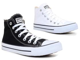 Kit 2 pares Kalum Botinha All Authentic Star Cano Alto