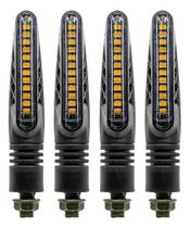 kit 2 Pares Led Bi Color Pisca Pisca Moto Motocicleta Honda Yamaha Suzuki Yes Dafra Speed