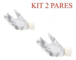 Kit 2 pares luva raspa/tecido proteza mista 007