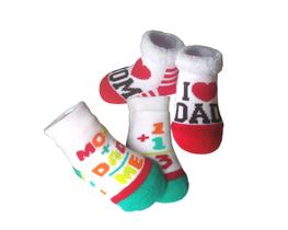 Kit 2 Pares Meia Atoalhada para Bebê Puket