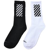 Kit 2 pares meia can med list dia 39-43 Kit 2 pares meia can med list dia 39-43