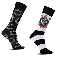 Kit 2 Pares Meia Casual Oficial Futebol Clube CORINTHIANS
