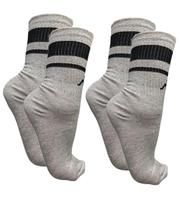 Kit 2 pares meia esportiva cano longo com faixa kappa - tam 34-39 Kit 2 pares meia esportiva cano longo com faixa kappa - tam 34-39