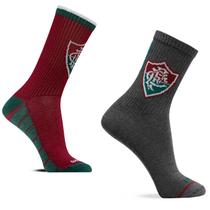 Kit 2 Pares Meia Esportiva Run Bike Gym Futebol Fluminense