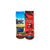 Kit 2 Pares Meia Infantil Carros meias menino Tamanho 24-30 Cor:Azultamanho:24-30