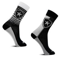 Kit 2 Pares Meia Juvenil Casual Botafogo Futebol Clube