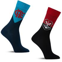 Kit 2 Pares Meia Juvenil Futebol Clube Flamengo