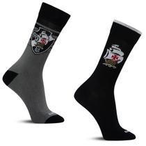 Kit 2 pares Meia Masculina Casual Clube VASCO DA GAMA Kit 2 pares Meia Masculina Casual Clube VASCO DA GAMA