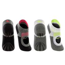 Kit 2 Pares Meia Sapatilha Feminina Antiderrapante Lupo Sport Pilates Ioga Aberta Elástico Algodão