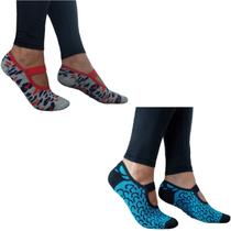 Kit 2 Pares Meia Sapatilha Pilates Fitness Antiderrapante Kit 2 Pares Meia Sapatilha Pilates Fitness Antiderrapante