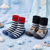 Kit 2 Pares Meia Sola Infantil Antiderrapante Menino Leve Macio Confortável Primeiros Passos Kit 2 Pares Meia Sola Infantil Antiderrapante Menino Leve Macio Confortável Primeiros Passos