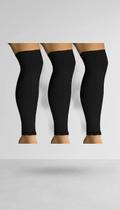 Kit 2 Pares Meião Canelito Esportivo Sem Pé Preto