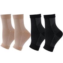 Kit 2 Pares Meias Compressão Alívio Para Pés dores fascite Kit 2 Pares Meias Compressão Alívio Para Pés dores fascite