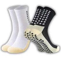 Kit 2 pares Meias esportivas antiderrapante Pilates idosos Hidroginástica Yoga futebol basquete vôlei corrida caminhada