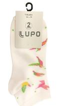Kit 2 Pares Meias Lupo Colorida Feminina Cano Curto - 4535-088