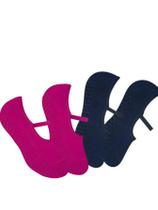 Kit 2 Pares Meias Sapatilha Selene Feminina Pilates K7700 Kit 2 Pares Meias Sapatilha Selene Feminina Pilates K7700