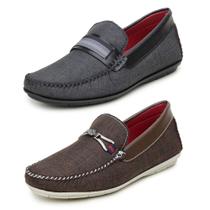 Kit 2 Pares Mocassim Drive Casual Masculino Clássico Moderno Confortável e Leve Kit 2 Pares Mocassim Drive Casual Masculino Clássico Moderno Confortável e Leve