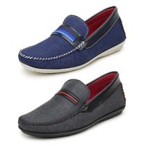 Kit 2 Pares Mocassim Drive Casual Masculino Clássico Moderno Confortável e Leve