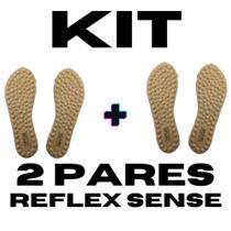 Kit 2 pares Palmilha Reflex Sense Palmilha Massageadora