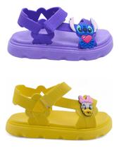 Kit 2 Pares Papete Infantil Feminina Com Fecho Ajustável